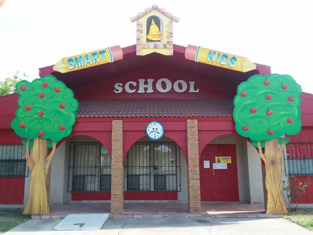 school learning center painting signage