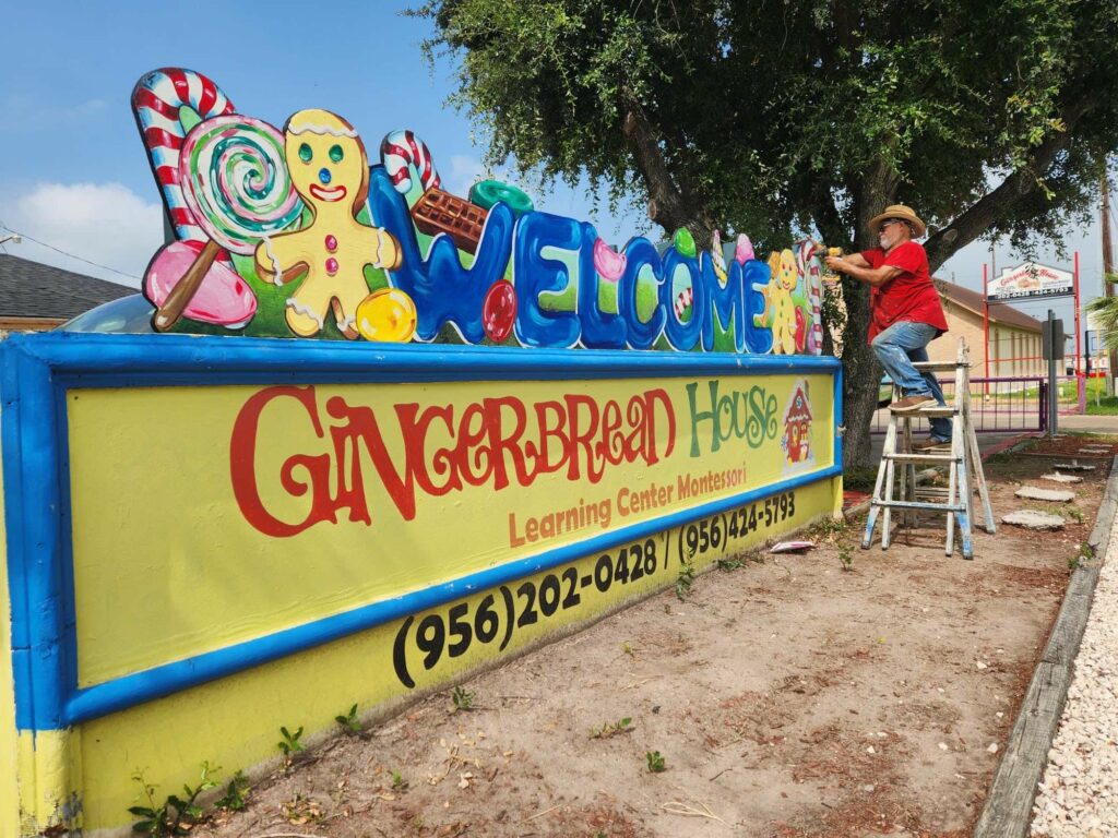 Home 4 school learning center painting signage