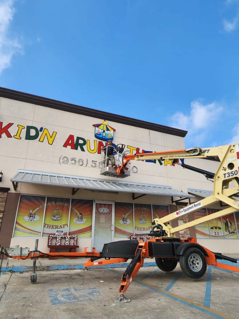 Home 3 school learning center painting signage