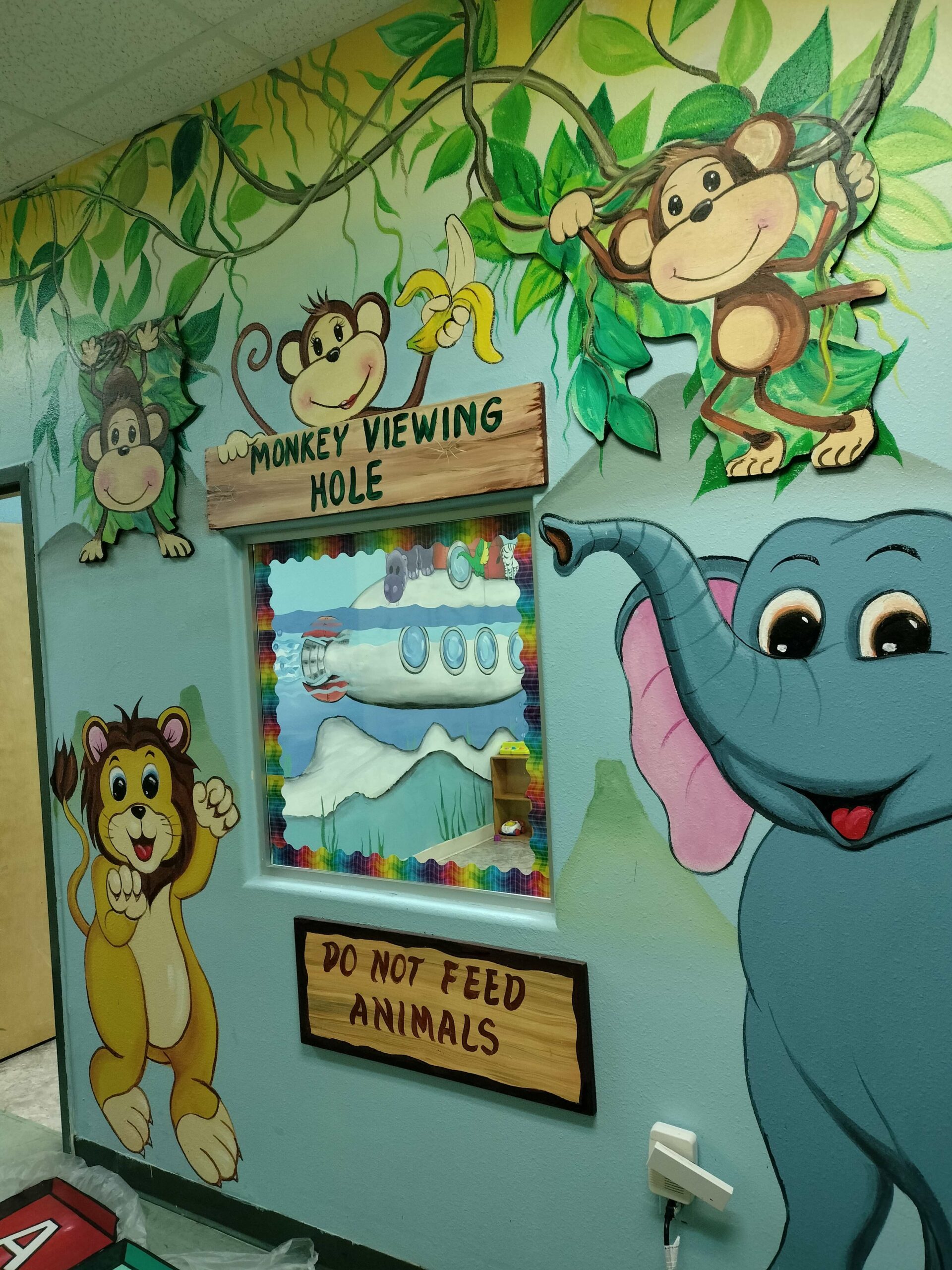 school learning center painting signage